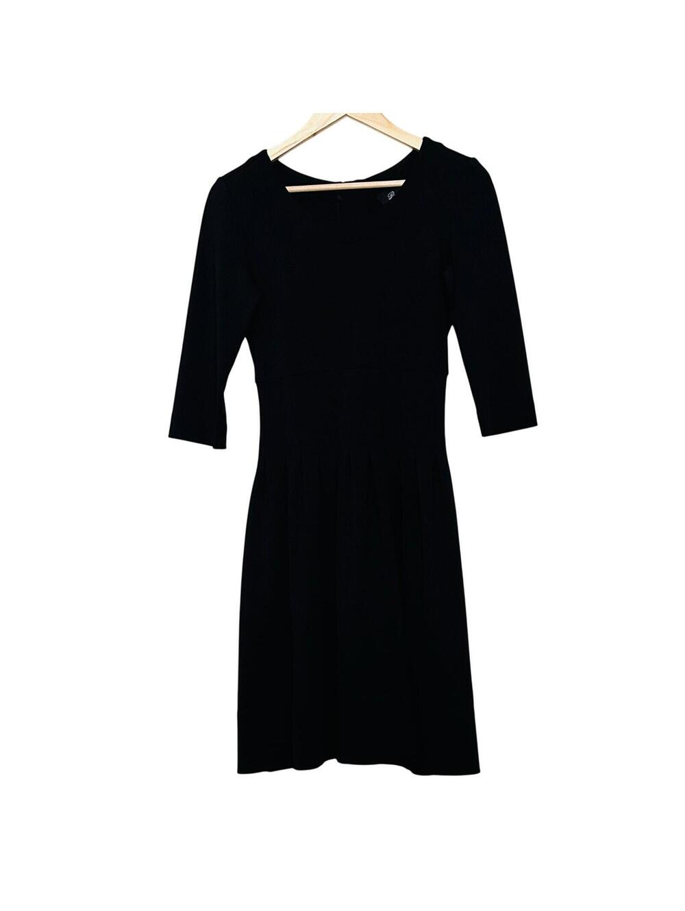 Pink Tartan Little Little Black Dress S/P 3/4 Sleeve Zip Career Work Fit Flare